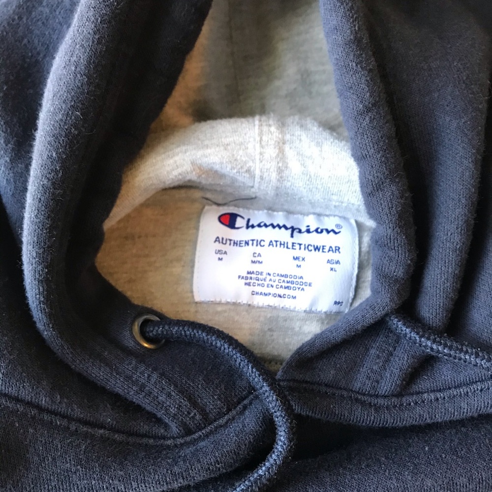 Navy blue champion hoodie - Picture 4 of 4
